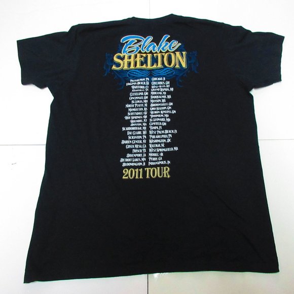 Blake Shelton 2011 Tour Black T-Shirt Size L - Picture 4 of 4